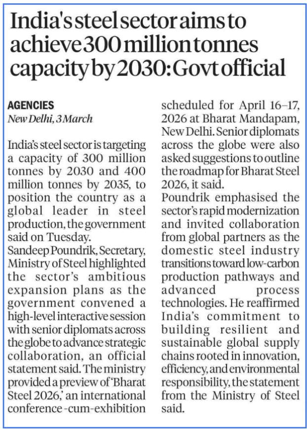Bharat Steel 2026 News Snippet 2