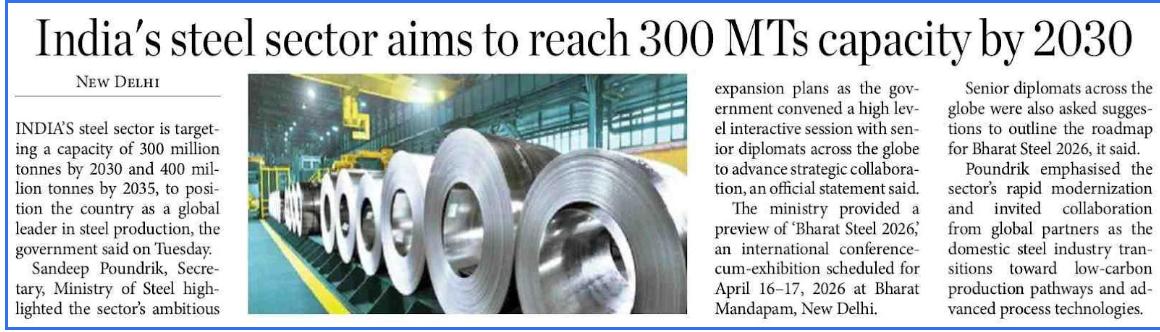 Bharat Steel 2026 News Snippet 2